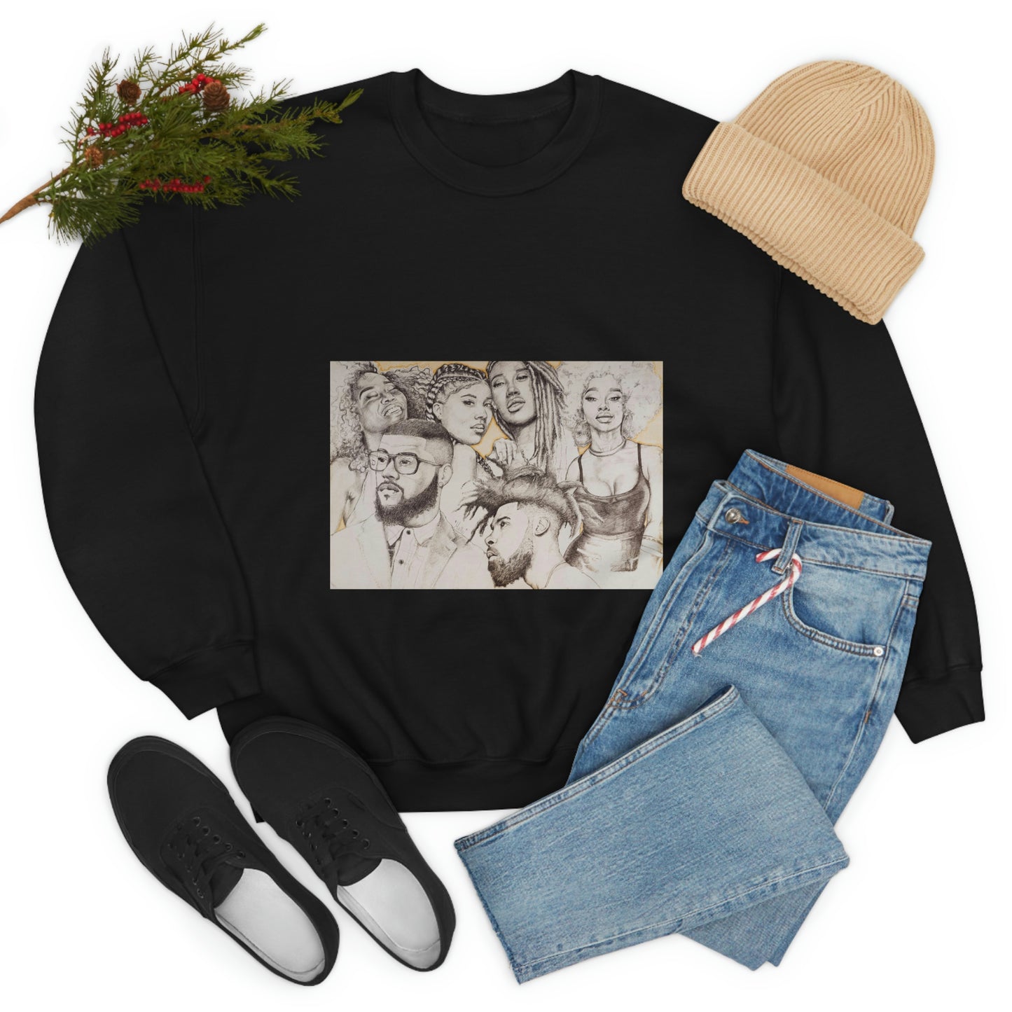 BLACK BEAUTY COLLAGE SWEATSHIRT